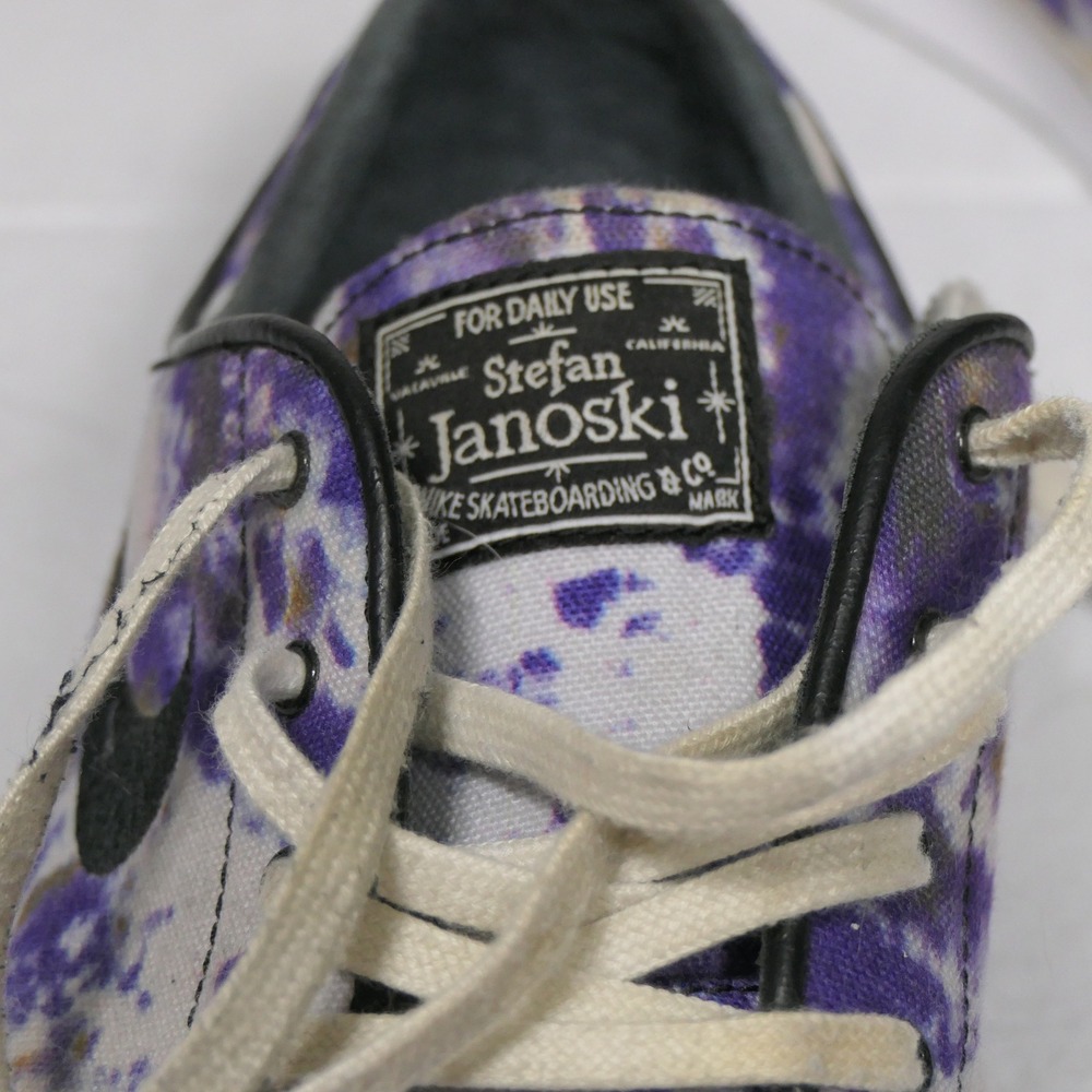 Nike Mens SB Zoom Stefan Janoski Shoes 10 Purple Tie Dye Skate 678472-104 2014 - Picture 2 of 13
